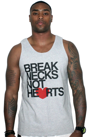 Break Necks Not Hearts Mens Tank in Sports Grey by AiReal - Click Image to Close